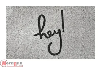 Коврик придверный Dekorelle LAPSHA 107 Hey, 50X80см, 121107 (серый) Серый - фото