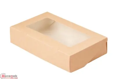 ТЦ10шт Коробка карт с окном 200*120*40мм ECO TABOX 1000 Коричневый - фото