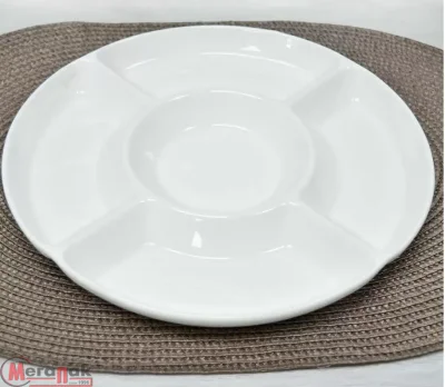 Менажница 5-ти секционная 25см ф.аллегро, арт. DX014 Белый - фото