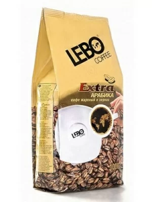 Кофе жареный в зернах Арабика среднеобжаренный Lebo Extra, 1000 гр  - фото