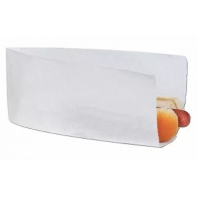 Пакет бумажный 80*220мм белый уголок для хот-дога, 100 шт Белый - фото
