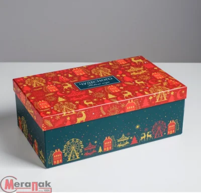 Коробка "С Новым годом" 12*7*4 см, 5040789/10 Разноцветный - фото