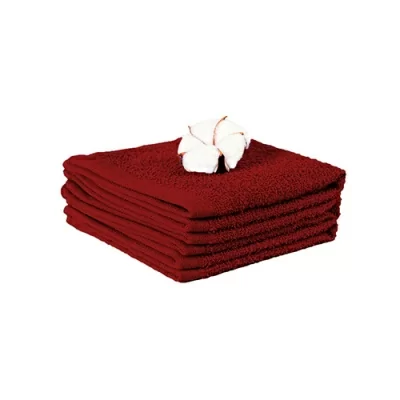 Полотенце махровое 30*30 гладкокрашенное "Греция", цвет бордовый Бордо - фото