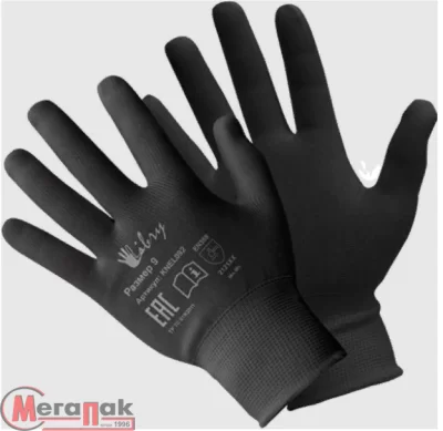 Перчатки нейлоновые черные "Для сборочных работ" 10(XL) 1/10 (300)  Черный - фото