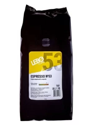 Кофе жареный в зернах Lebo Espresso № 53, 1000 гр  - фото
