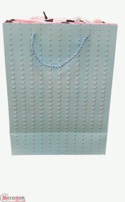 Пакет подарочный бумажный с ручками 26*33*12, арт. L516 Люкс Микс - фото