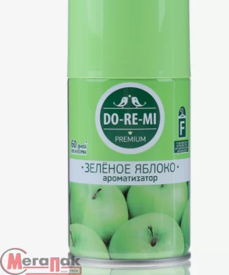 Сменный блок освежитель До-ре-ми Зеленое яблоко 250мл  - фото