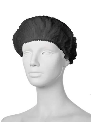 Одноразовая шапочка "Шарлотта" черная, 100 шт Черный - фото