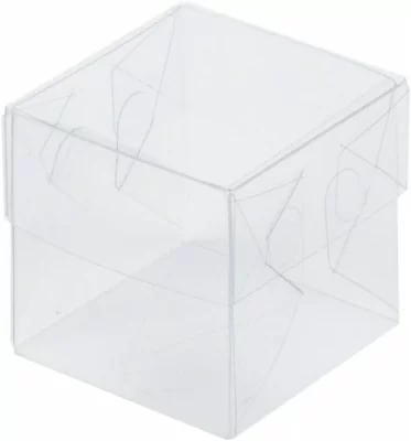 Коробка для кондитерской продукции с пластиковой крышкой 55*55*55мм прозрачная, 5 шт Прозрачный - фото