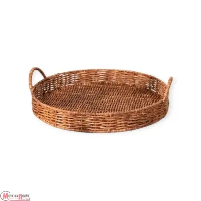 Поднос плетеный, 35 см ATMOSPHERE, арт AT-K3287 Коричневый - фото