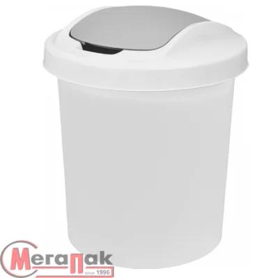 Контейнер для мусора Vogue 12л белый, арт. SV4044БЛ Белый - фото