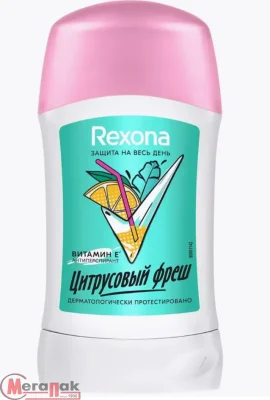 Дезодорант-стик Рексона Женский Цитрусовый ФРЕШ 40 мл.  - фото