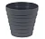Кашпо "Бархан" (2,25л) Цв. Антрацит, (Арт. КШ-4318) Антрацит - фото