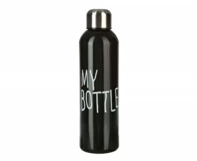 Бутылка для воды "My bottle черная" с винтовой крышкой, 500 мл Черный - фото