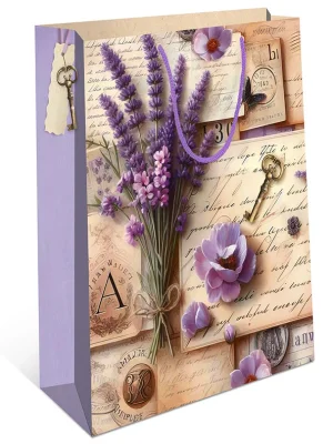 Пакет подар.бум ламин. 260*320*120  в ас-те 0193.372/376/380/383/384/389/395/398/405/419/426/427 Микс - фото