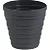 Кашпо "Бархан" (1,4л) Цв. Антрацит, (Арт. КШ-4316) Антрацит - фото