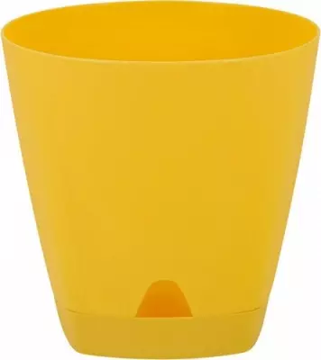 Горшок для цветов AMSTERDAM D 140 мм/1,35I с подставкой Спелая груша Желтый - фото