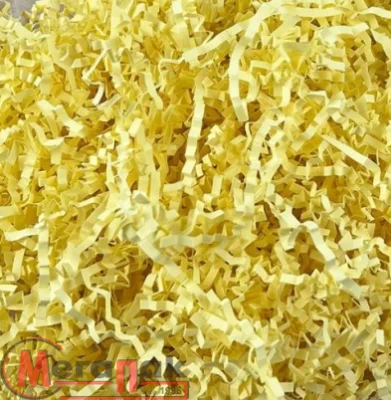 Наполнитель волнистый для коробок О17 Светложёлтый 100 гр/уп 200т.м. Н7078ВЛ-свжёл Желтый - фото