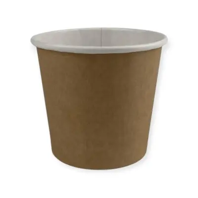 Стакан картоннный для супа Uni 350мл крафт Д95мм 1/60  - фото