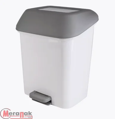 Контейнер для мусора с педалью Step 15л белый, арт. SV4061БЛ Белый - фото