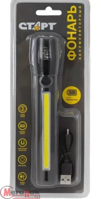 Фонарь СТАРТ LHE 519-C1 Black, арт. 18090 Черный - фото