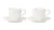 Набор чашек с блюдцами Soft Ripples, Dual Glazing, 125 мл, 2 шт, арт. LJ000010 Белый - фото