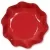 Тарелка бумажная d18,5см RED 46TC, 10 шт Красный - фото