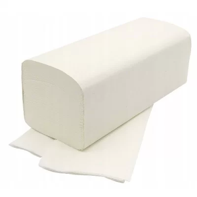 Полотенца бумажные ZZ сложения двухслойные целлюлоза 150 листов Белый - фото
