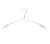 Вешалка металлическая виниловое покрытие для одежды, 410*35мм, арт. SHL010(бел), хром/белый/бел. дерево Белый - фото