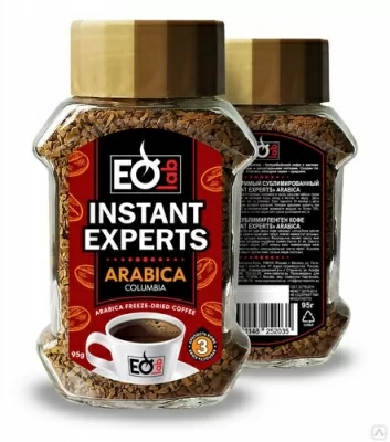 Кофе растворимый Instant Experts 05 ARABICA Columbia в стеклянной банке, 95 грамм  - фото