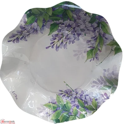 Тарелка бумажная Д=18,5 GLICINI 46RL 1 штука  - фото