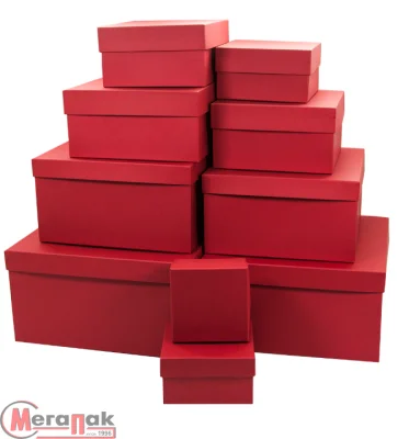 Коробка Вишневый, 16.5*16.5*9 см Бордо - фото