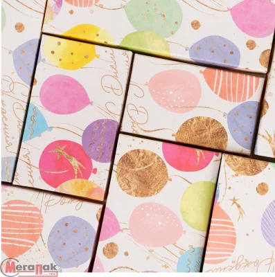 Коробка Праздничные шарики,12*6,5*4 см, 1 шт Разноцветный - фото