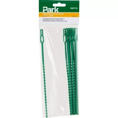 Подвязки для растений PARK, 10 шт в упаковке Зеленый - фото