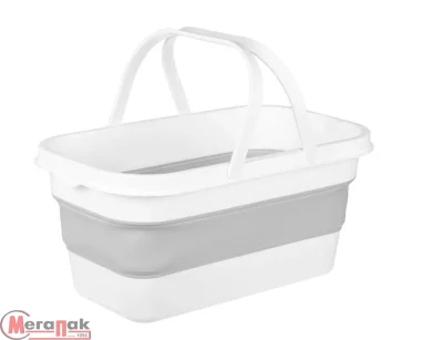 Ведро ФЛЕКС 16л прямоугольное складное Смоки, арт. М 2427 Серый - фото