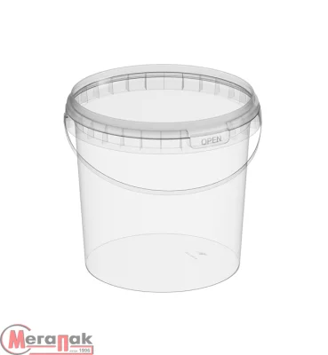 Комплект Ведро 1,0л прозрач + Крышка д/ведра 1,0л (D-131мм) Прозрачный - фото