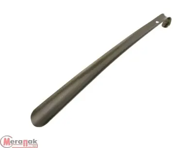 Ложка рожок для обуви с крючком МЕТАЛЛИЧЕСКАЯ 45 см, антик БРОНЗОВАЯ, 702514 (8) Бронзовый - фото