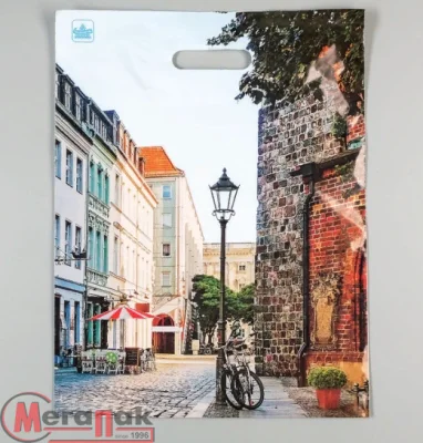 ТЦ50штСумка-пакет 40*31 прор.ручкой лам Улица  - фото