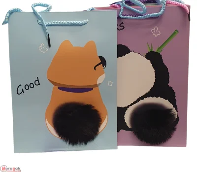 Пакет подарочный бумажный с ручками 18*23*10 Люкс, арт. L351  - фото