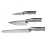 Набор ножей 3 шт, серый, АНДЛИГ ANDLIG 702.576.24 Серебро - фото