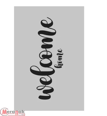 Коврик придверный Dekorelle LAPSHA 157 Welcome Home, 60X90см, 122157 (серый) Серый - фото