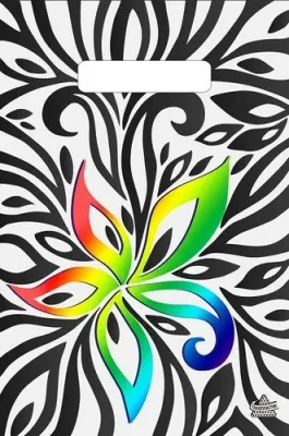 Сумка-пакет Р с прорубной ручкой 20*30 Тюльпаны на голубом  - фото