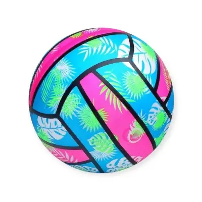 Мяч надувной PVC "Папоротник" 22,5 см., 60 гр. (цвет микс), 00-3978 Разноцветный - фото