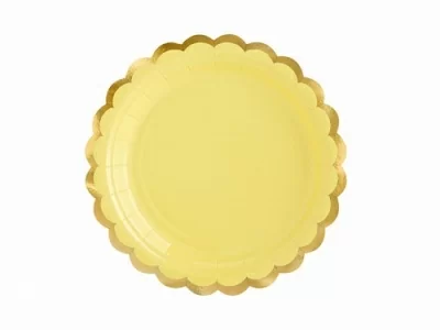 Набор бумажных тарелок «Желтый» d18см, 6 шт Желтый - фото