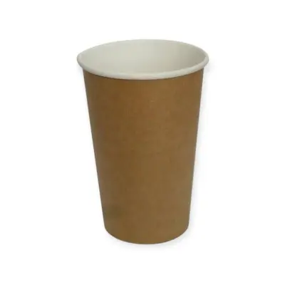 Стакан бумажный д/гор двухслойный 350 мл Крафт 25шт, арт. DW90-430/0321 Коричневый - фото