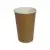 Стакан бумажный д/гор двухслойный 350 мл Крафт 25шт, арт. DW90-430/0321 Коричневый - фото