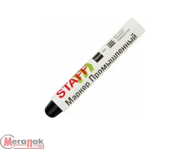 Маркер для промышленной маркировки STAFF ПМ-100 твердый, ЧЕРНЫЙ, -20 до +40С, 150815  - фото