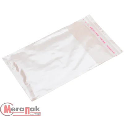 Пакет с клеевым клапаном 12*17+3 1/250 25мк, БОПП Прозрачный - фото