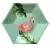 Набор бумажных тарелок с рисунком "Фламинго" 21,5 см, 8 шт  - фото