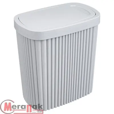 Контейнер для мусора "Velvet" 5,9л 225х140х253мм (светло-серый флэк) Серый - фото